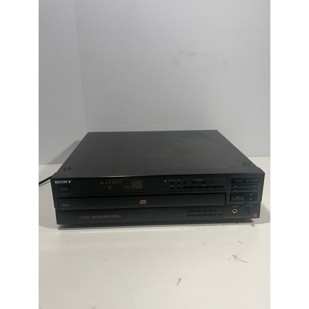 Sony CDP-C601ES 5-Disc CD Changer Player ES Series Digital Output Black